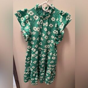 THML Teal and White Floral Dress